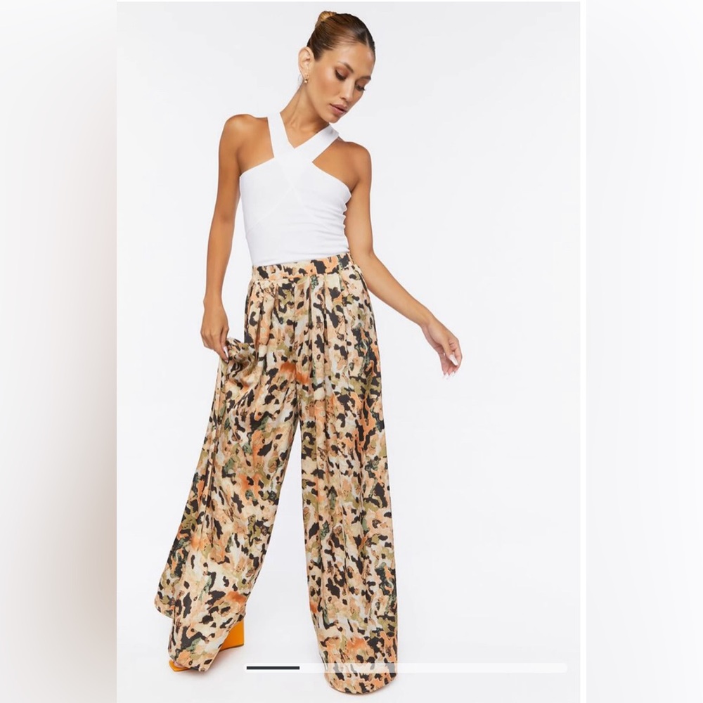 Abstract print palazzo pants